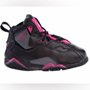 Jordan True Flight GT Black Dark Grey and Deadly Pink Sneakers Size 9C